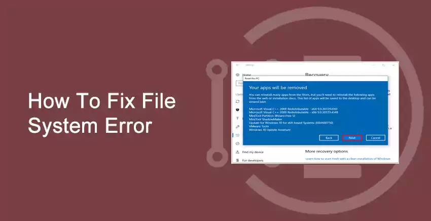 How To Fix File System Error