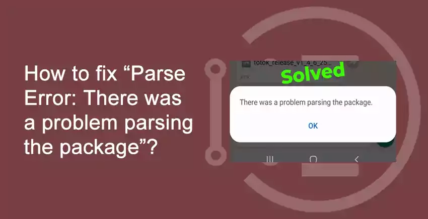 How to fix Parse Error There was a problem parsing the package