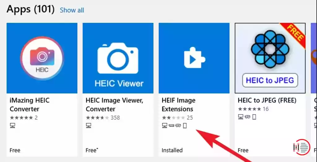 You will see an option “HEIF Image Extensions”. Click on it.