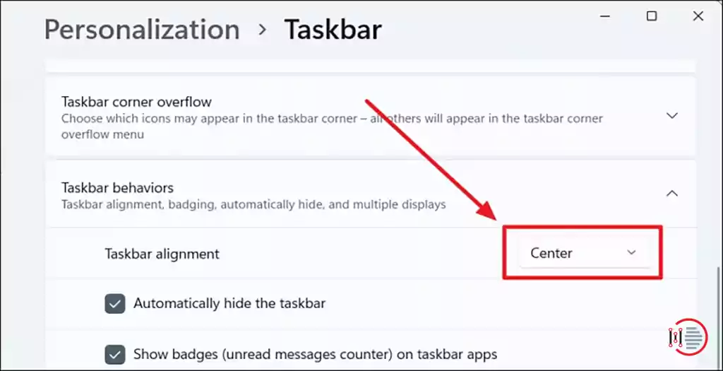 Enable automatically hide taskbar in Windows 11