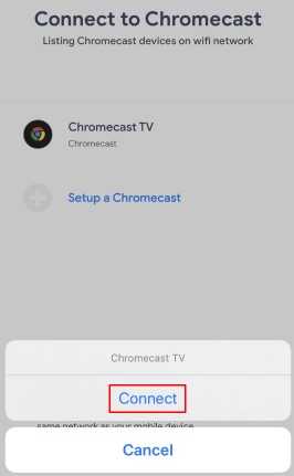 connect your Chromecast device