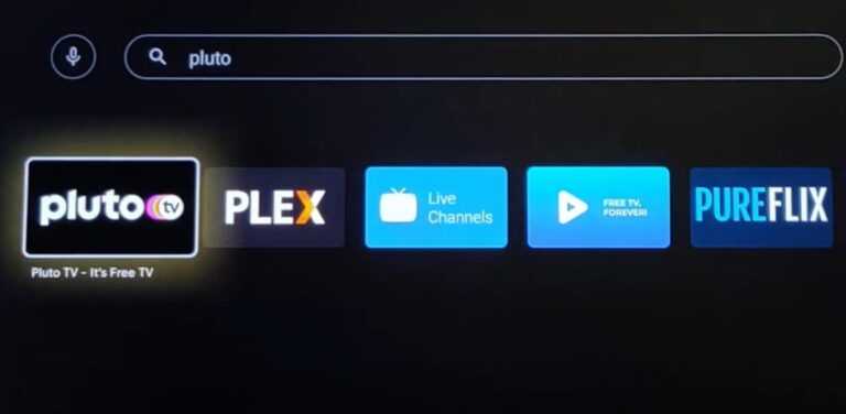 Click on Pluto TV 