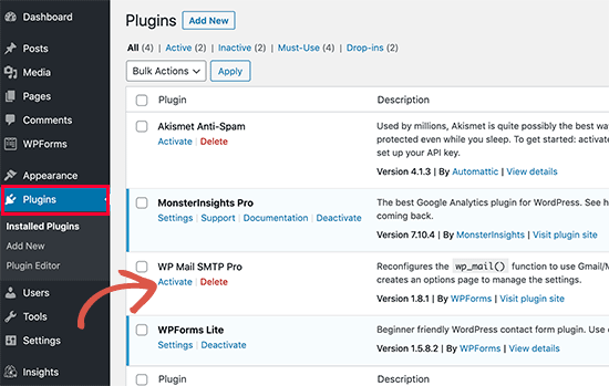 How to Enable Plugins In WordPress