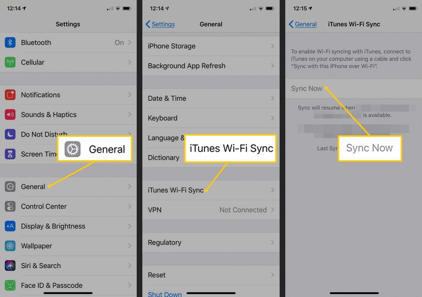 Enable Sync On iPhone
