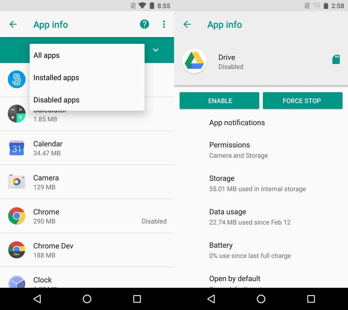 Enable Disabled Apps On Android
