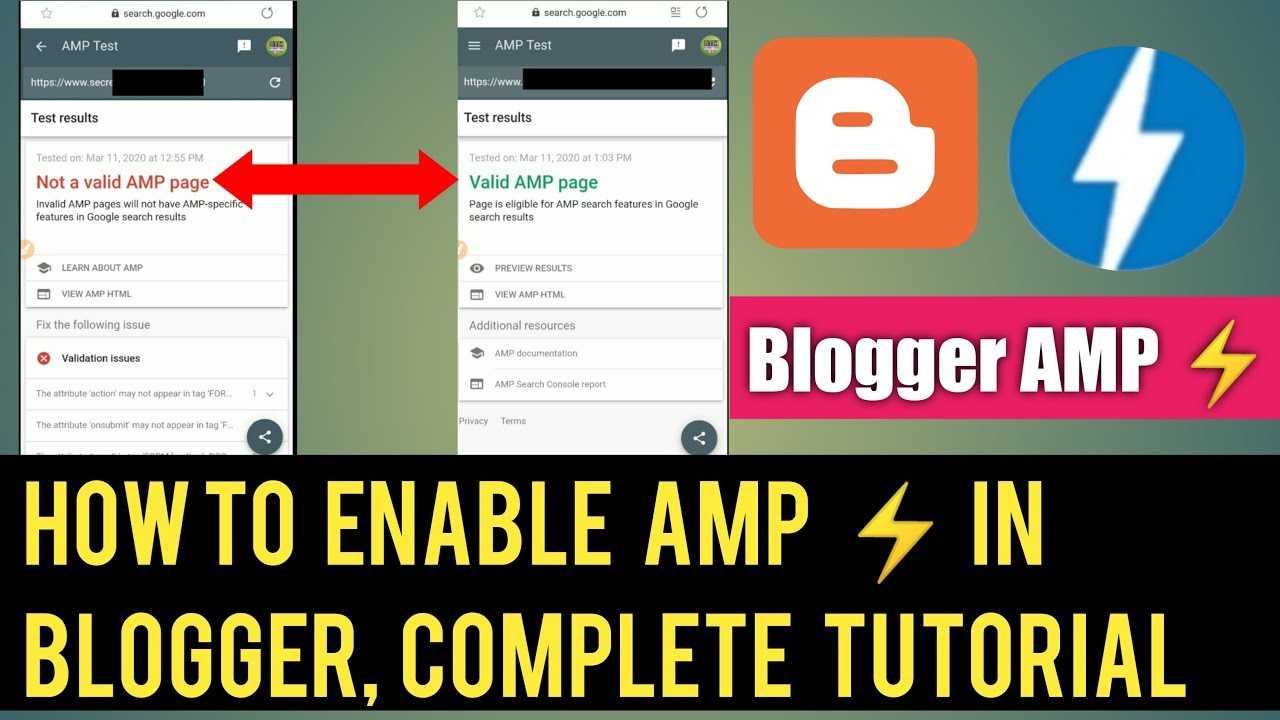 Enable AMP in Blogger 2022